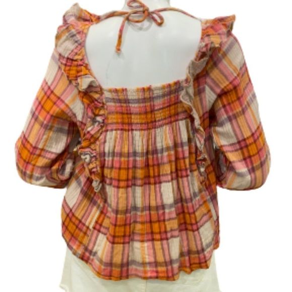 🆕Free People We the Free Siena Plaid Pullover - Picture 5 of 8